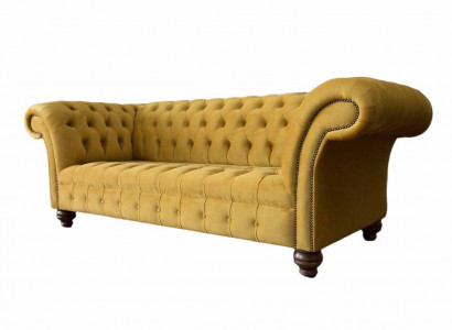 Chesterfield 3-seater designer sofa couch upholstery sofas couches fabric